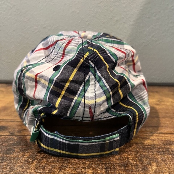 Nautica Kids Strapback Hat Adjustable Tartan Plaid Polyester Blend - Picture 4 of 8